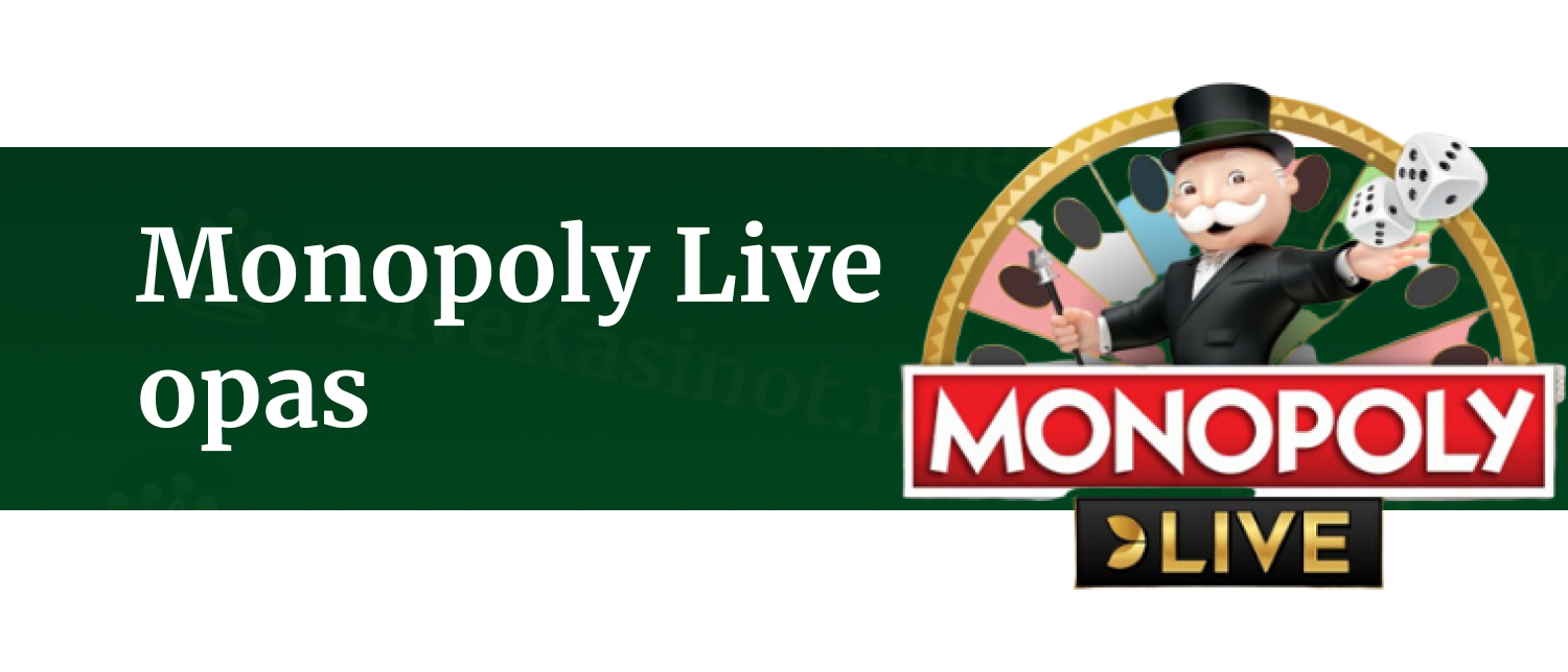Monopoly Live logo ja artikkelikuva. Logossa esiintyy pelin tunnushahmo, Mr. Monopoly.